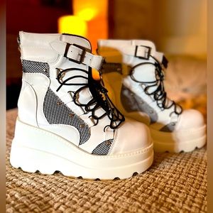 Goth/punk platform boots